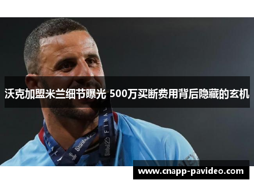 沃克加盟米兰细节曝光 500万买断费用背后隐藏的玄机