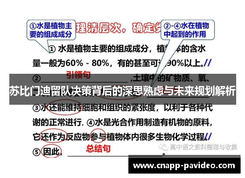 苏比门迪留队决策背后的深思熟虑与未来规划解析