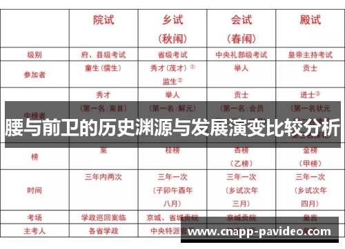 腰与前卫的历史渊源与发展演变比较分析